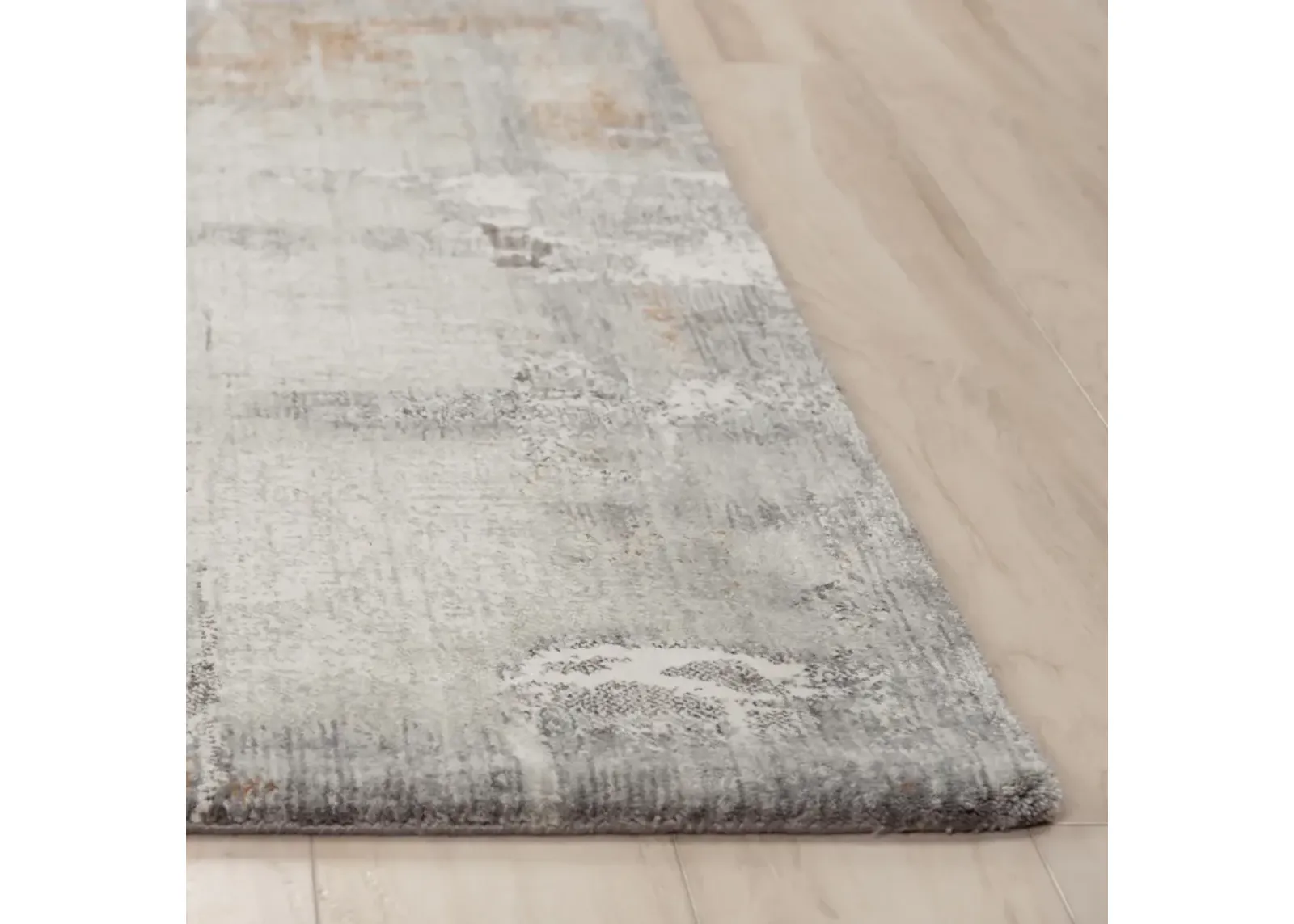 Anatolia Gray Abstract Recycled Polyester 2'6" x 8' Runner Rug