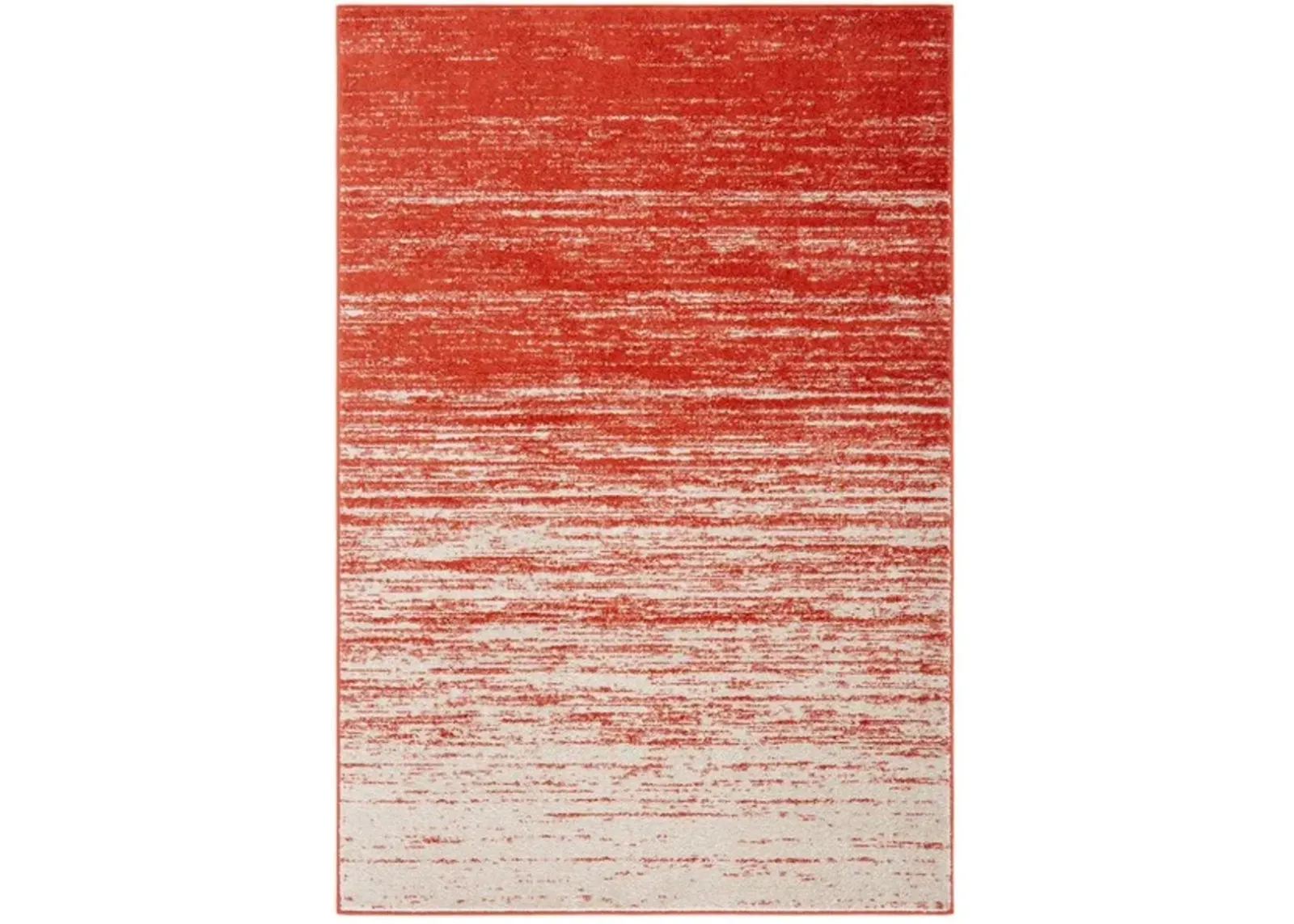 Adirondack Contemporary Orange / Grey 5'-5" X 7'-7" Powerloomed Rug