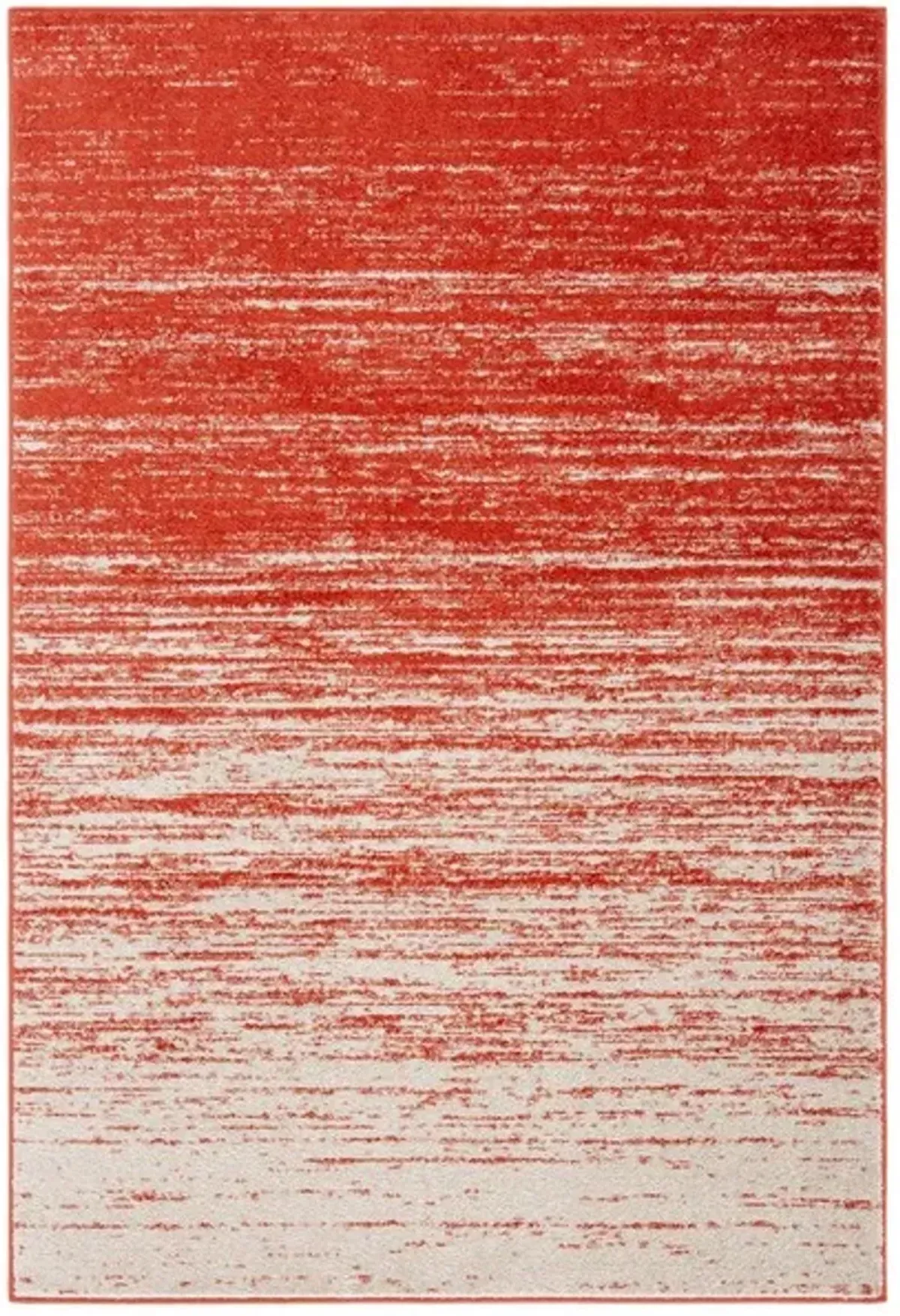 Adirondack Contemporary Orange / Grey 5'-5" X 7'-7" Powerloomed Rug