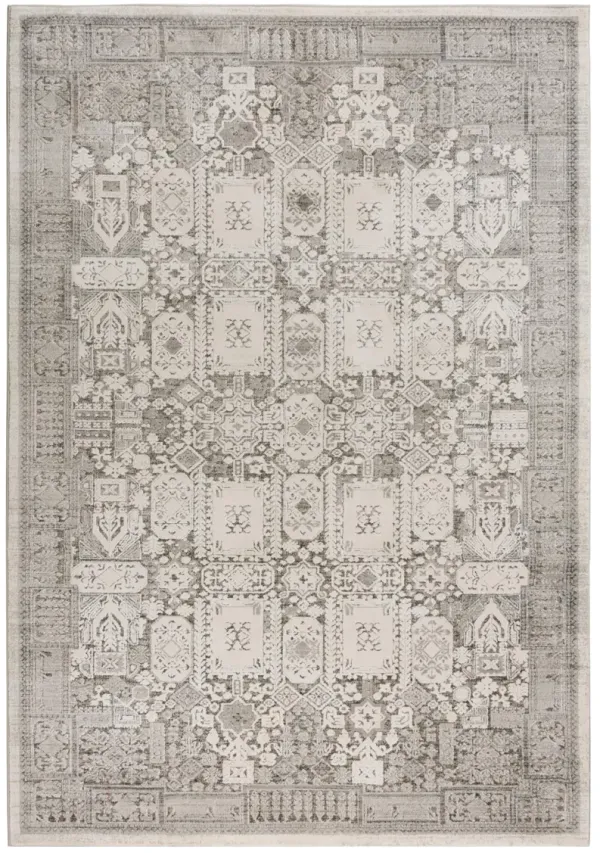 Calabria Ivory Persian Polyester 8'10" x 11'10" Rectangle Rug