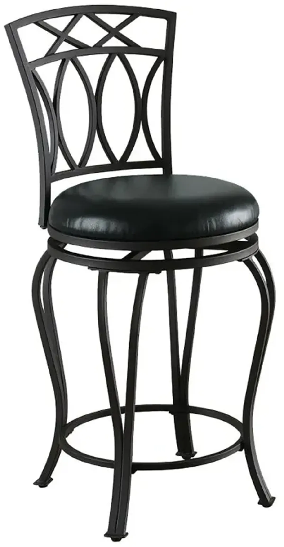 Adamsville Upholstered Swivel Counter Height Stool Black