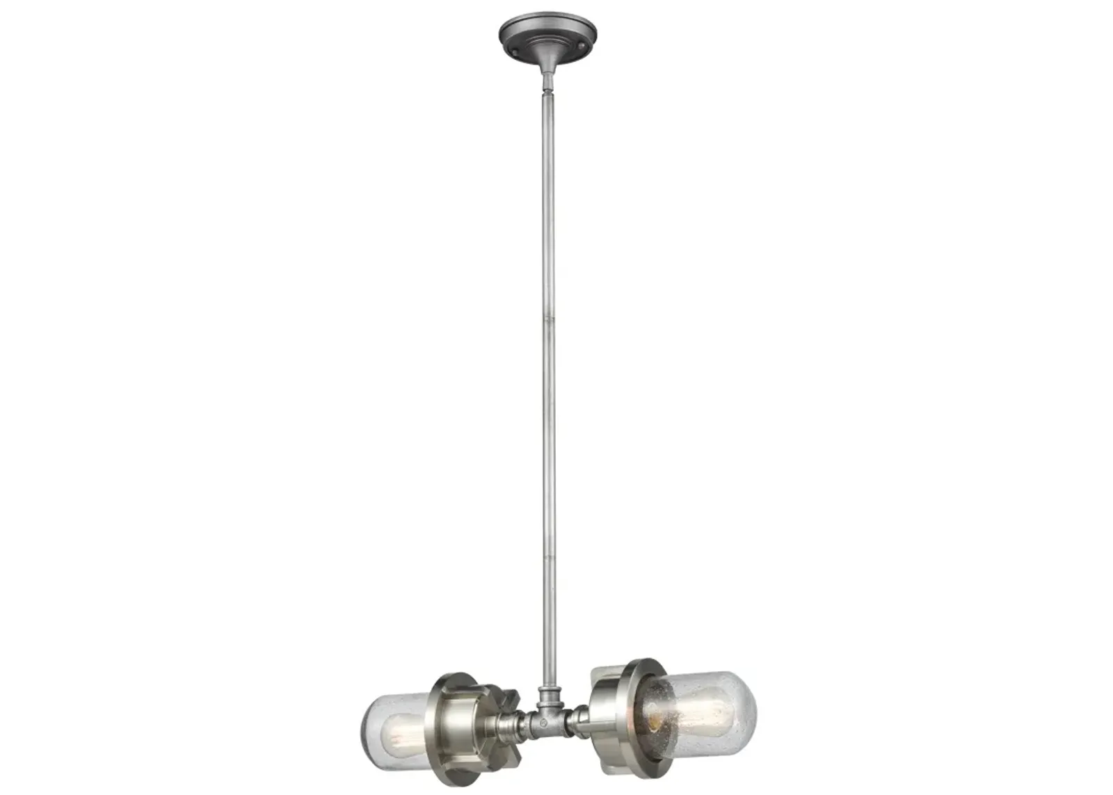 Briggs 21" Wide 2-Light Linear Chandelier - Weathered Zinc