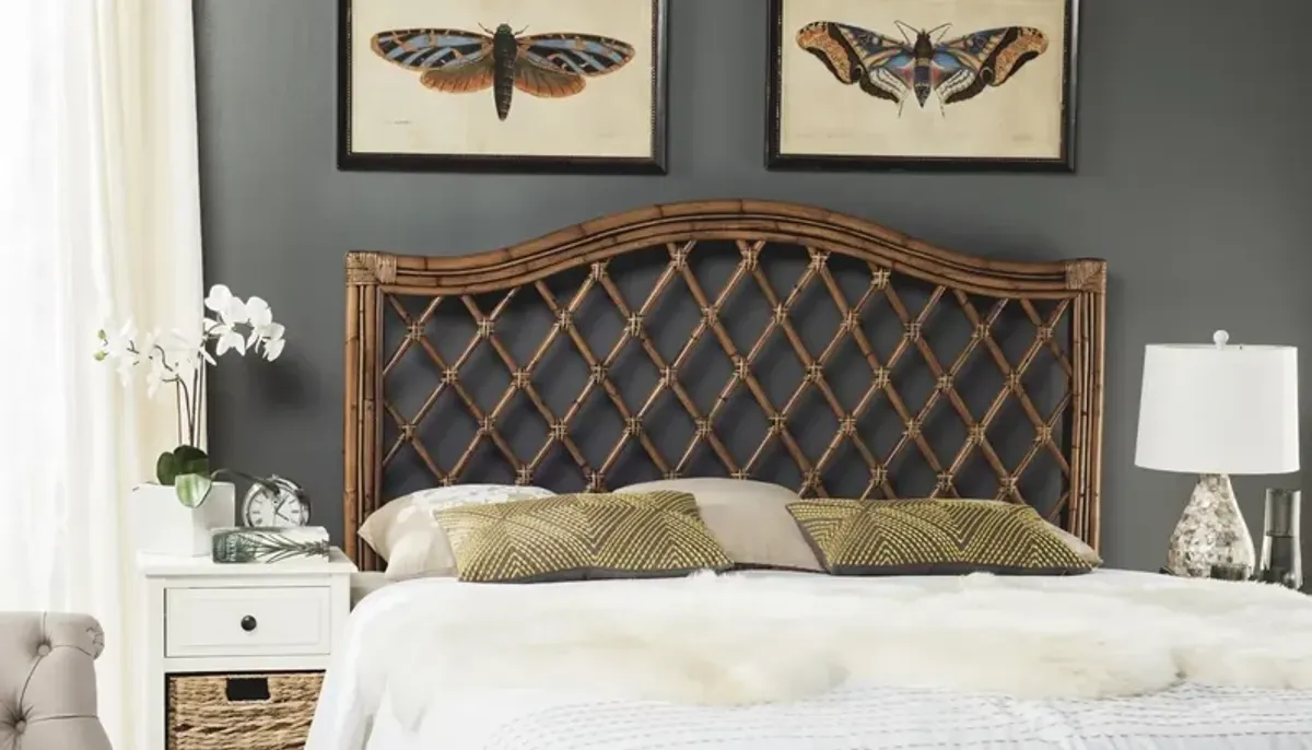 Gabrielle Brown/Multi Wicker Headboard