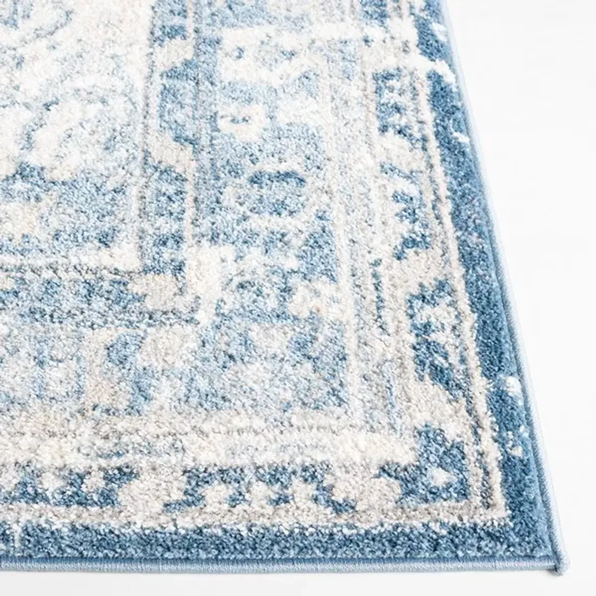 LAYLA 108  Blue 9' X 12' Large Rectangle Rug