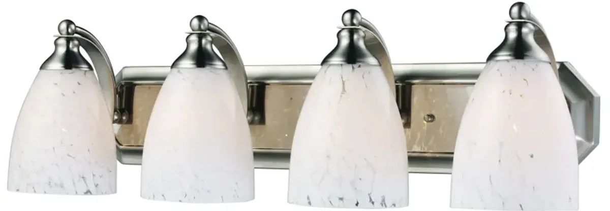 Mix and Match Vanity 27" Wide 4-Light Vanity Light - Satin Nickel