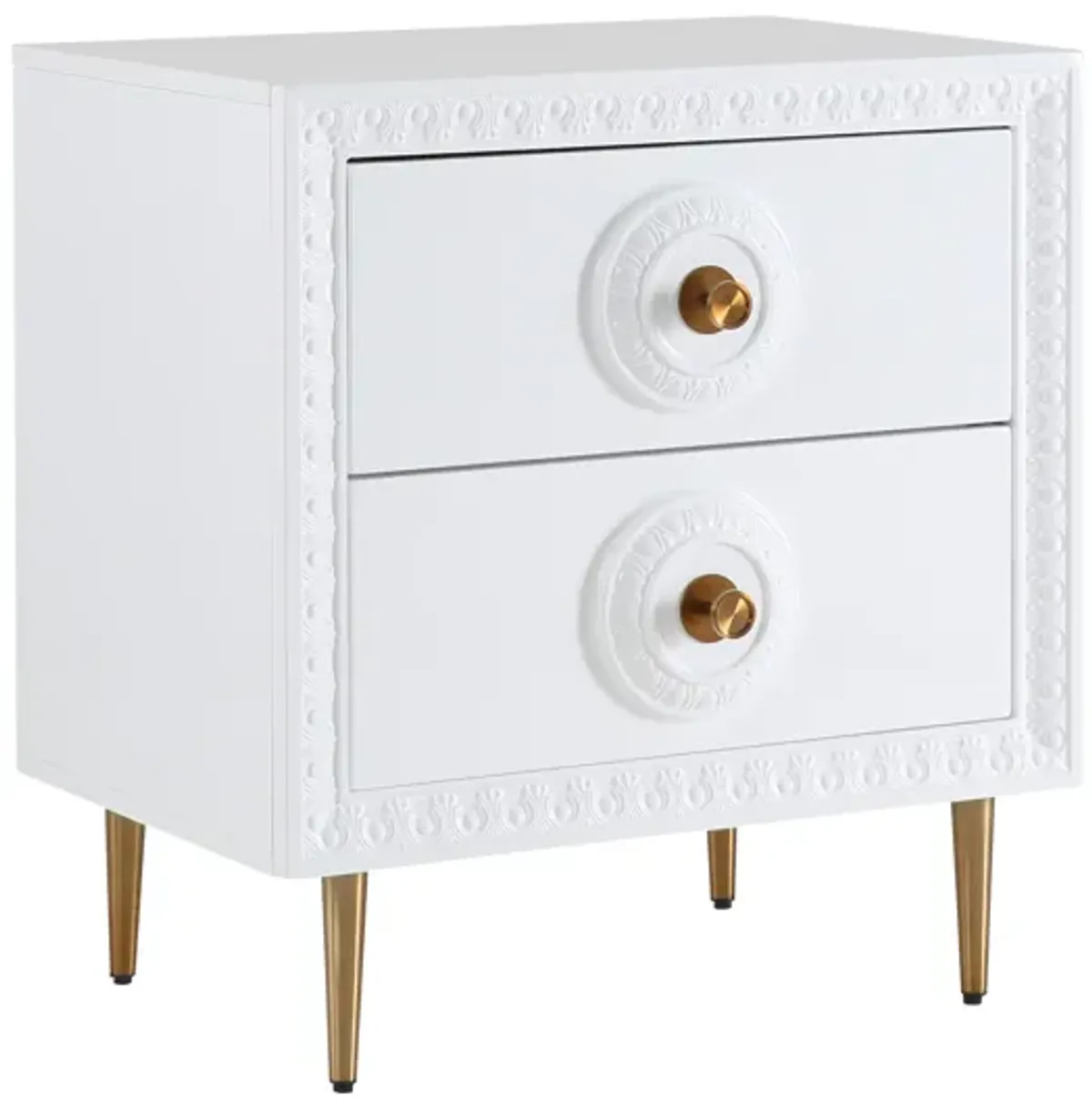 Bovey White Lacquer Side Table