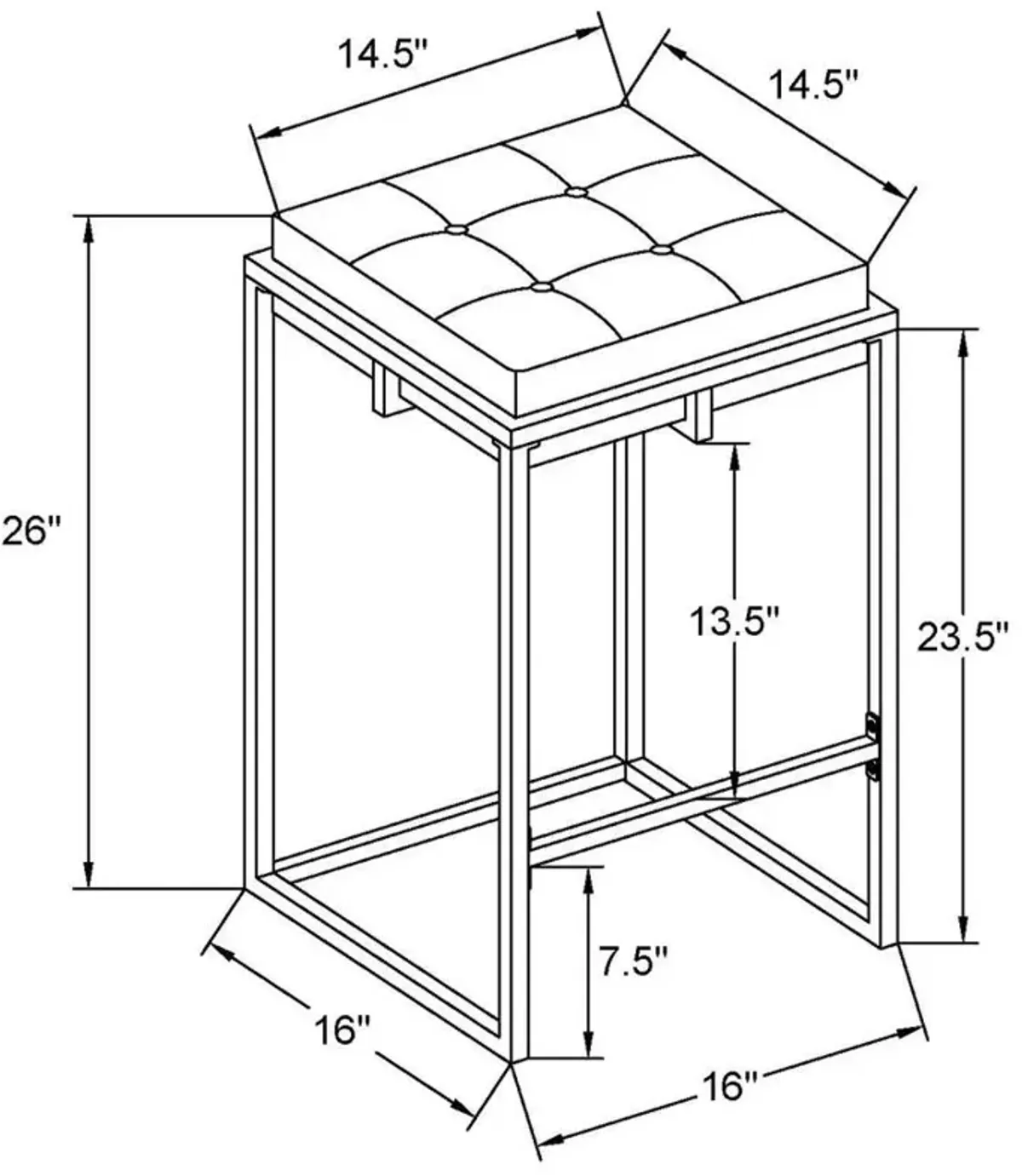 Nadia Counter Height Stool - Set of 2