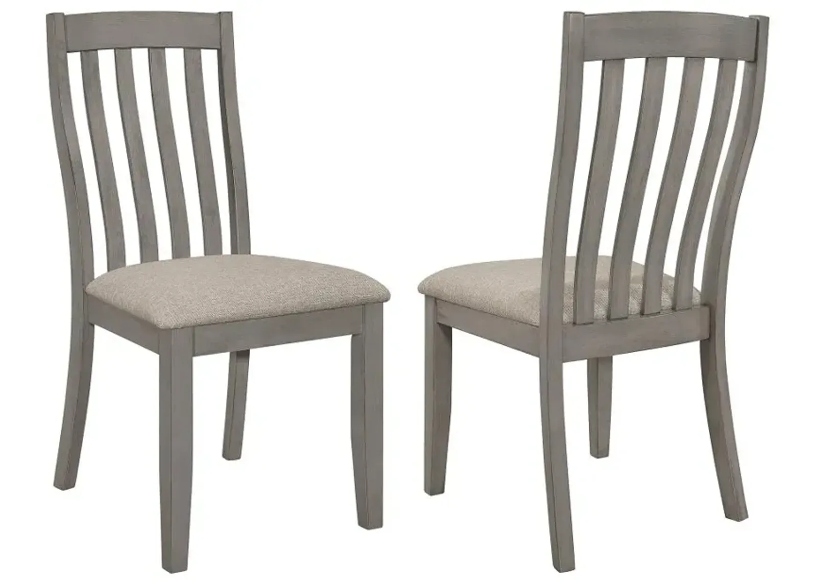 Nogales Slat Back Side Chairs Coastal Grey (Set of 2)