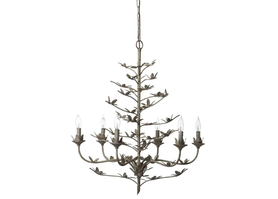 Blooming Iron Chandelier, Rust