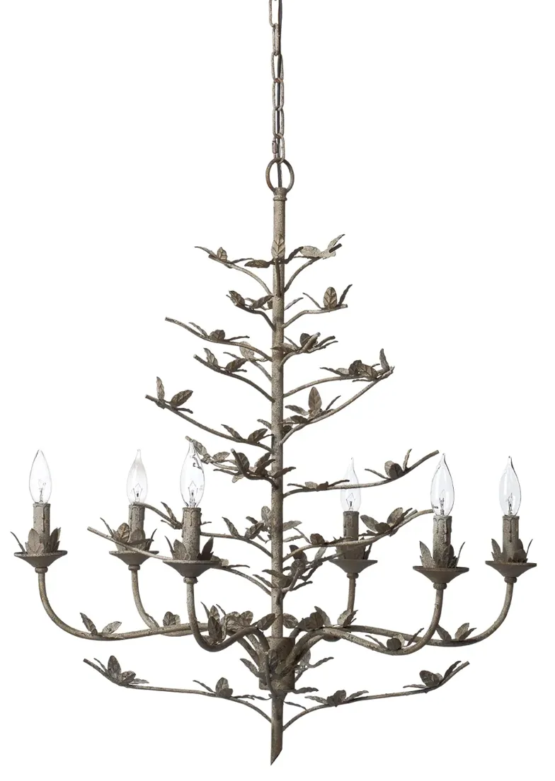 Blooming Iron Chandelier, Rust