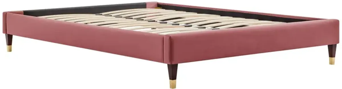 Harlow Full Performance Velvet Platform Bed Frame