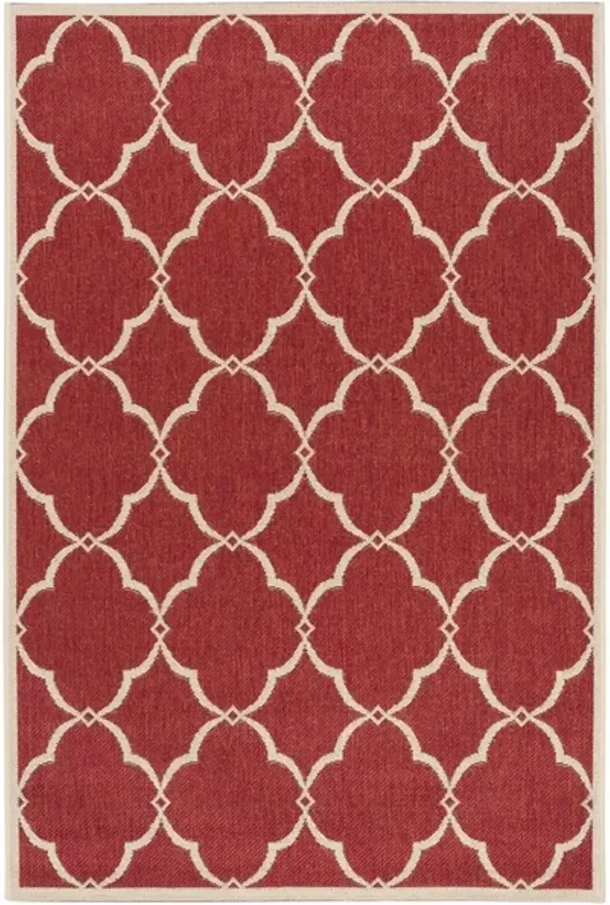 Safavieh BEACH HOUSE Collection BHS125Q-6SQ Red / Creme 6'-7" X 6'-7" Square