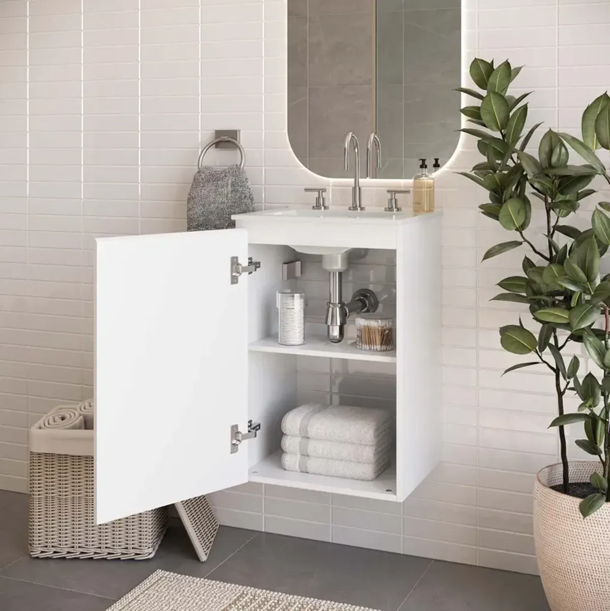 Bryn 18" Wall-Mount Bathroom Vanity