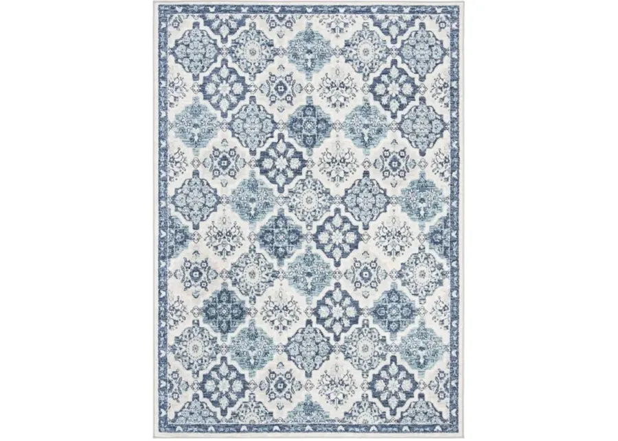 Brentwood 815 Navy / Grey 6'-7" X 6'-7" Square Square Powerloomed Rug