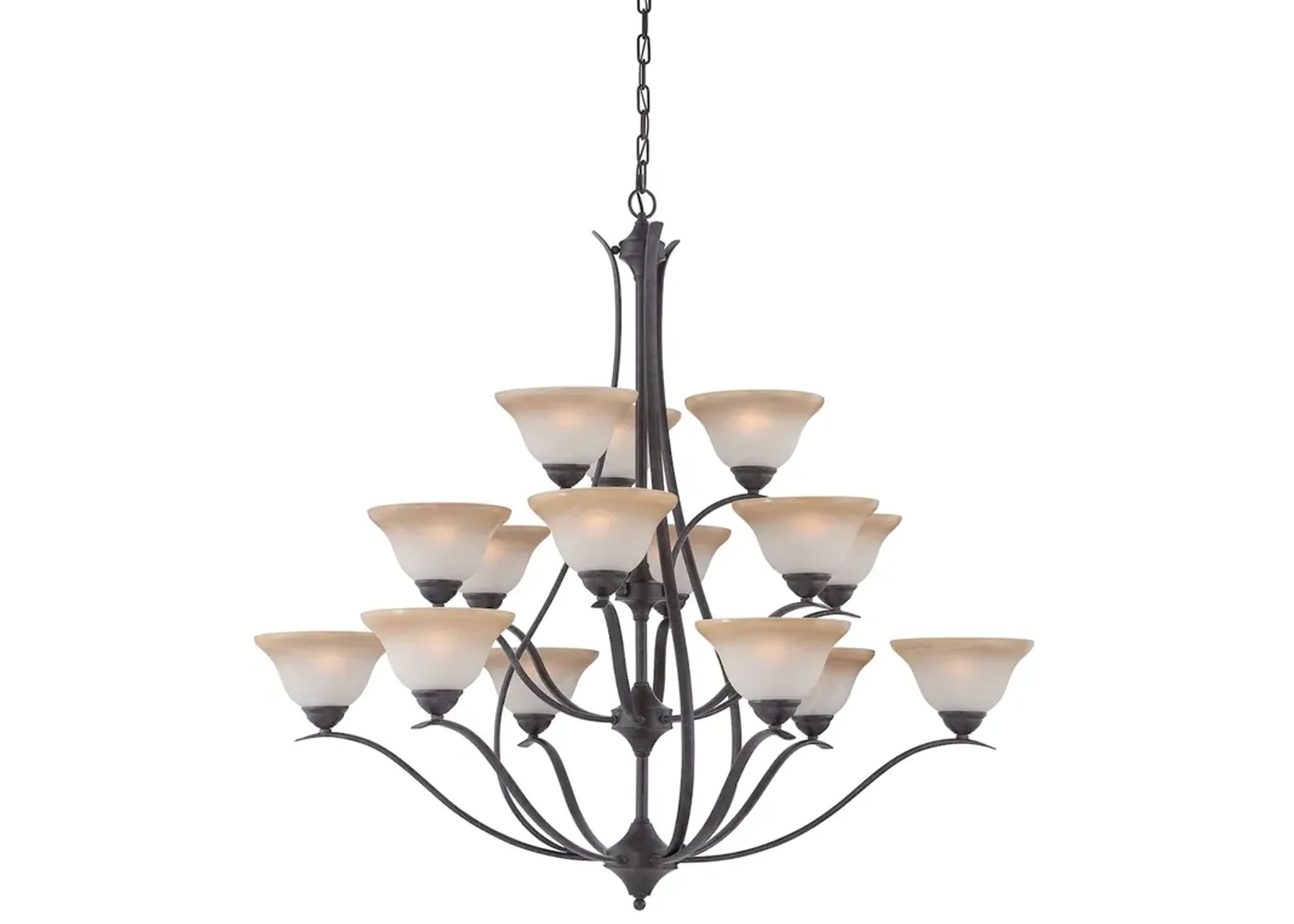 Prestige 15-Light Chandelier in Sable Bronze