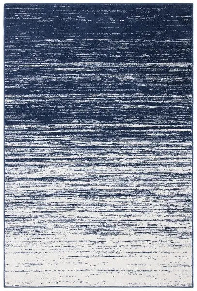 Adirondack Contemporary Navy / Ivory 2'-6" X 8' Powerloomed Rug