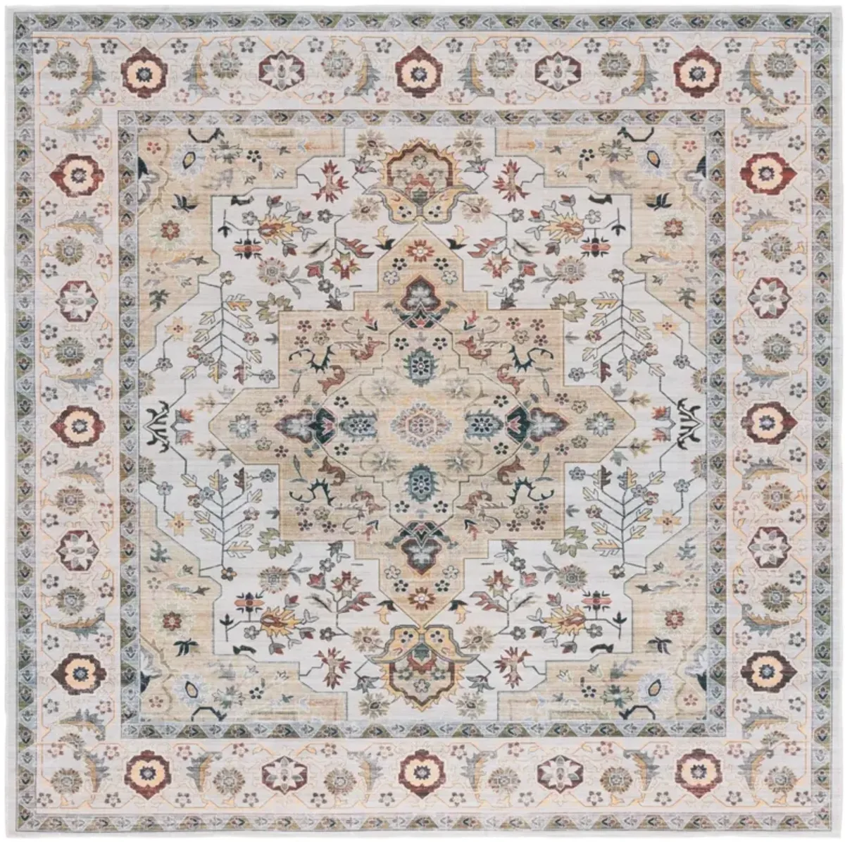 ARIZONA 126 LIGHT GREEN  6' x 6' Square Square Rug