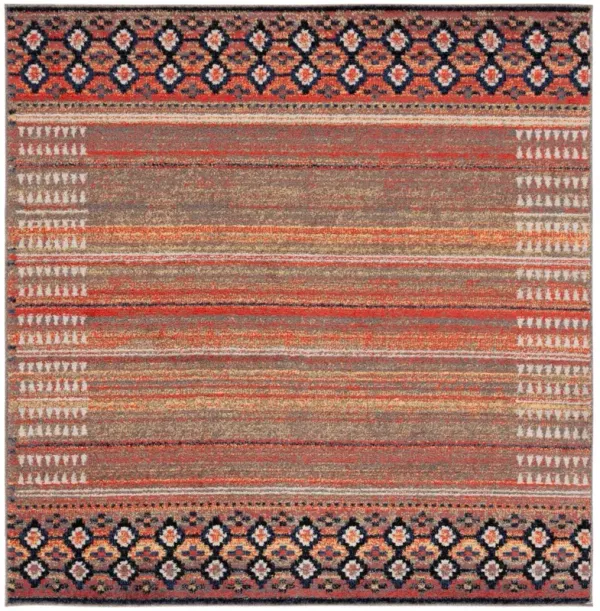 ADIRONDACK 293 RUST  6' x 6' Square Square Rug