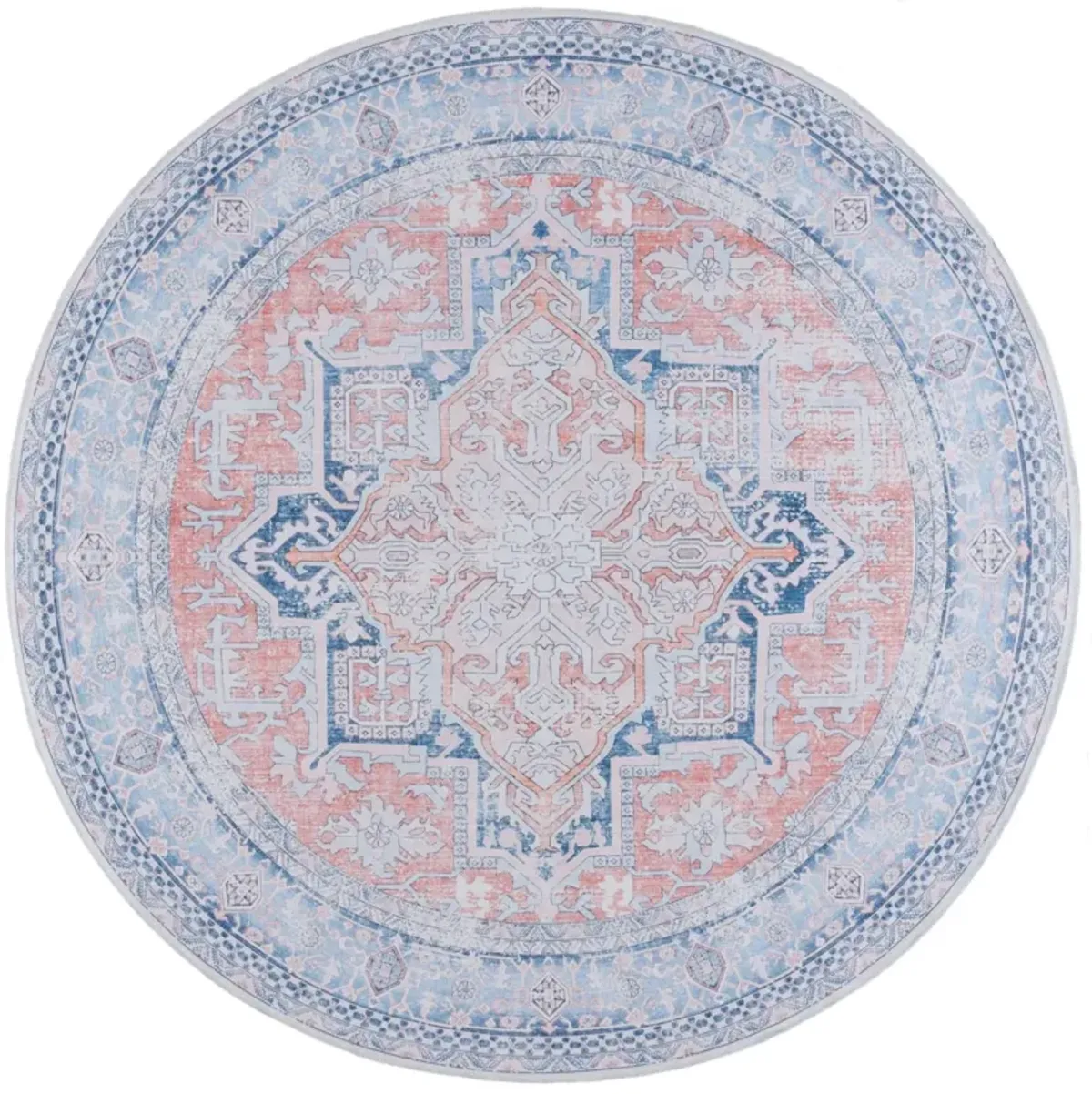 ARIZONA 223 RUST  6' x 6' Round Round Rug