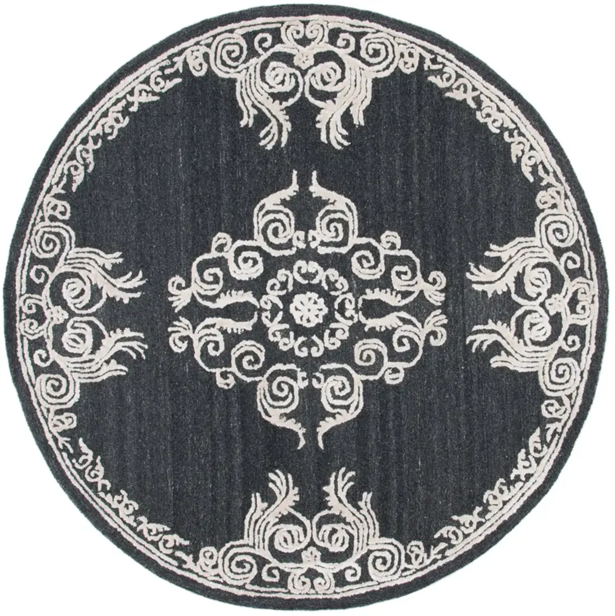 GLAMOUR Hand Tufted 6' x 6' Round area rug