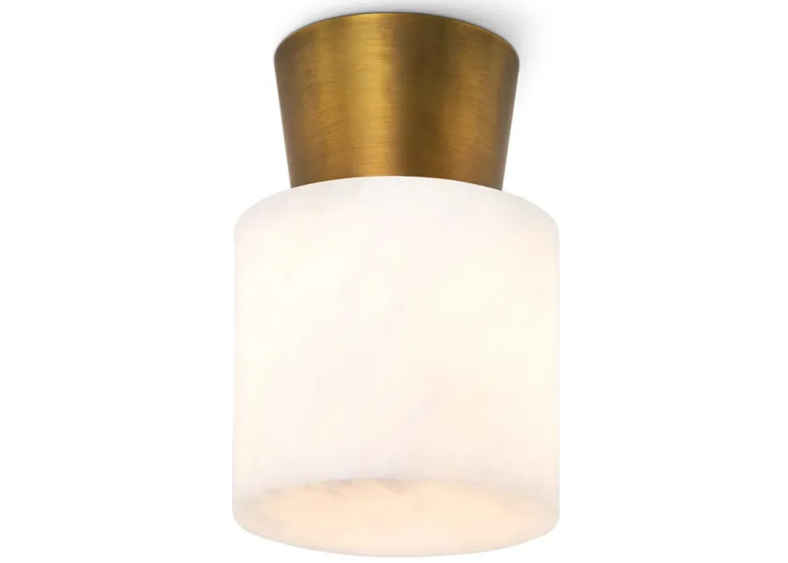 Hazel Alabaster Flush Mount (Natural Brass)