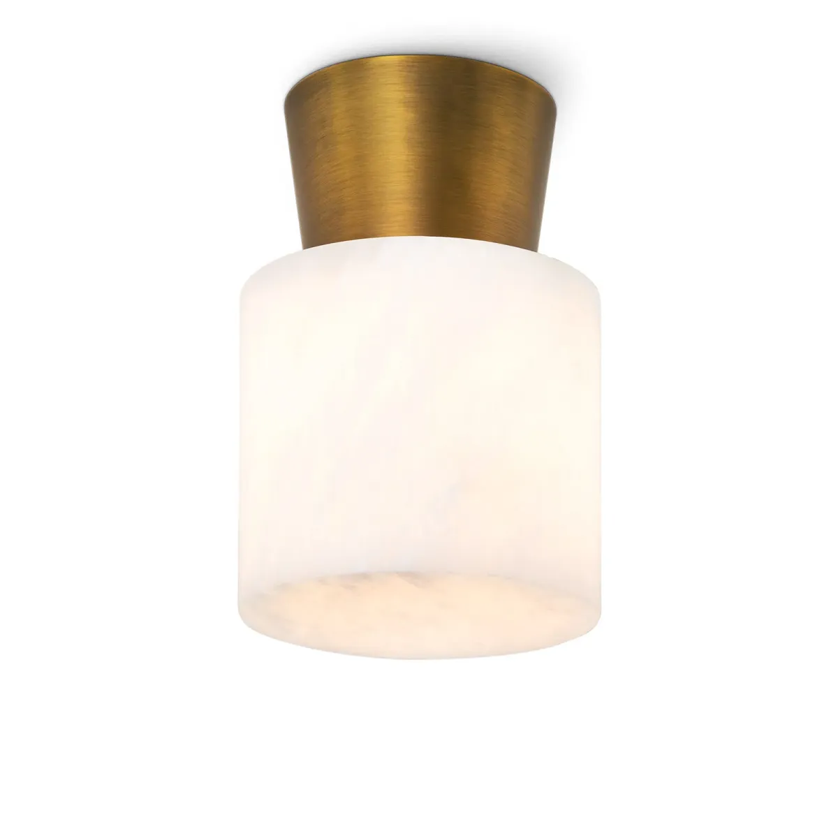 Hazel Alabaster Flush Mount (Natural Brass)