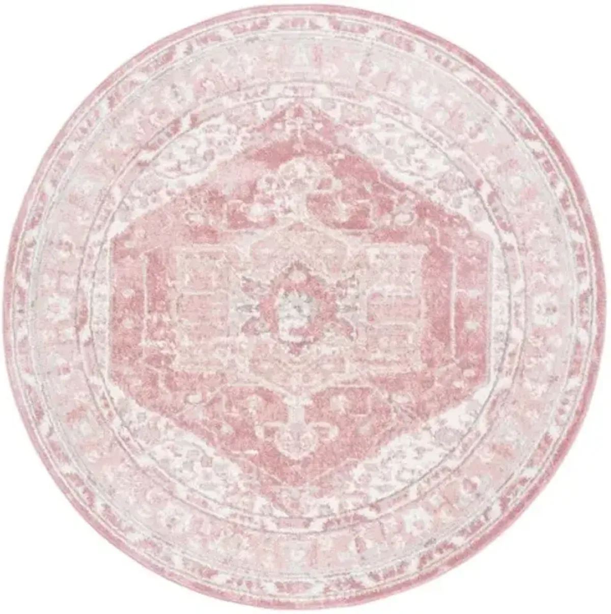 LAYLA 108  Pink 6'-7' X 6'-7' Round Round Rug