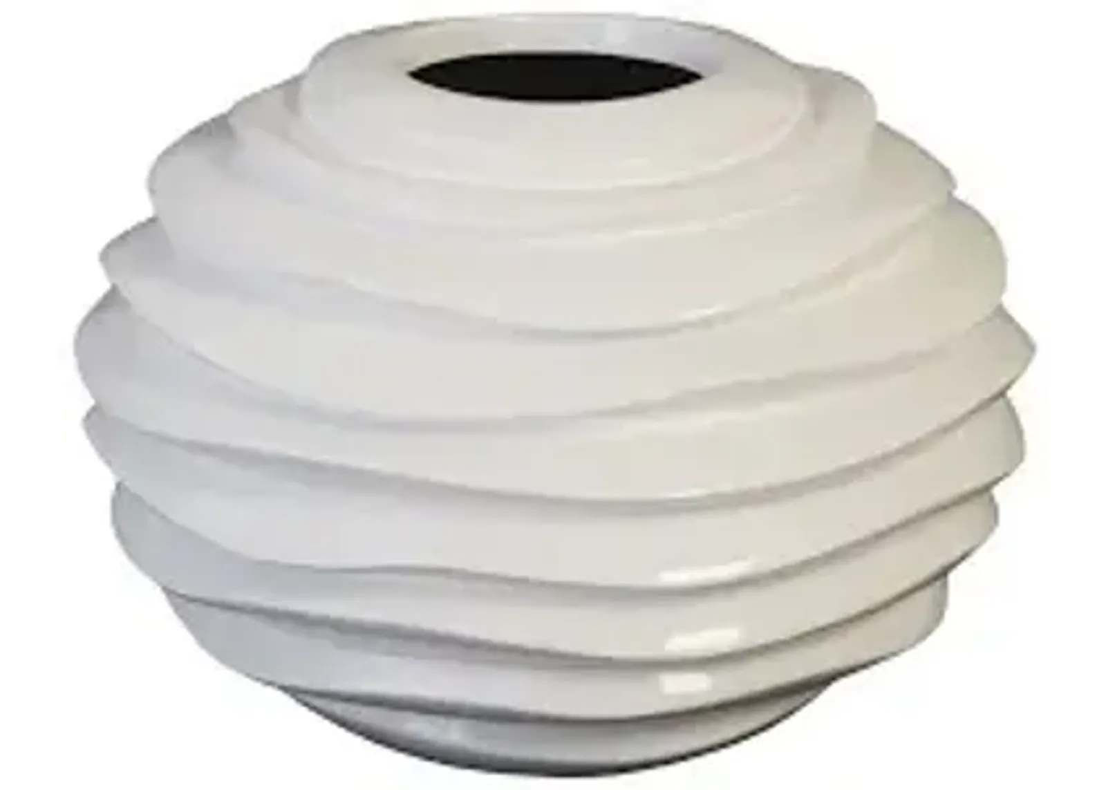 spiral planter, white, sm