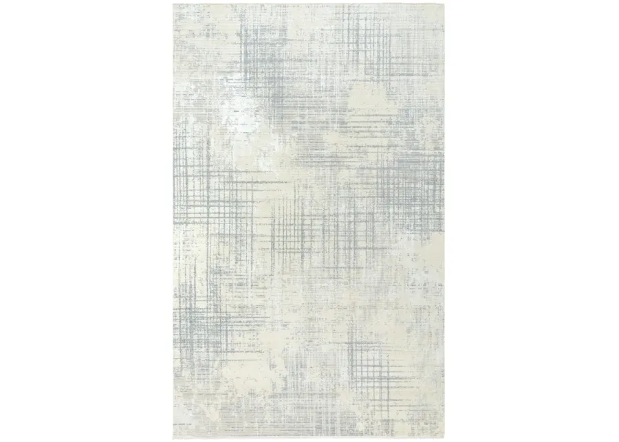 Couture Beige/Gray Abstract NZ Wool/Tencel Blend 10' x 13' Rectangle Rug