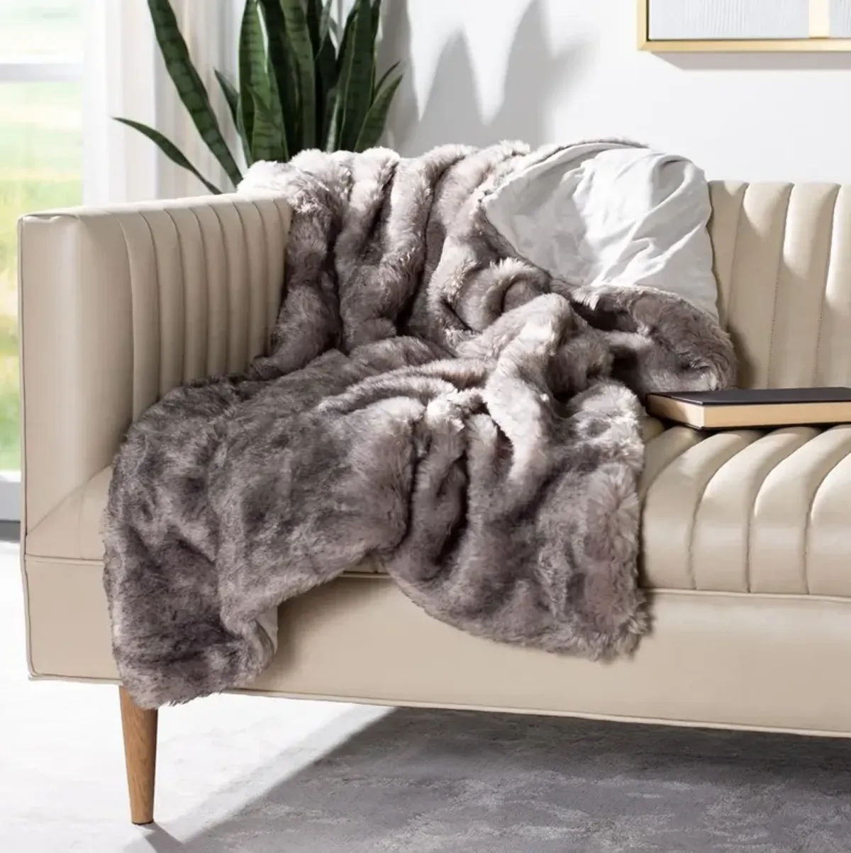 Faux Chinchilla Throw