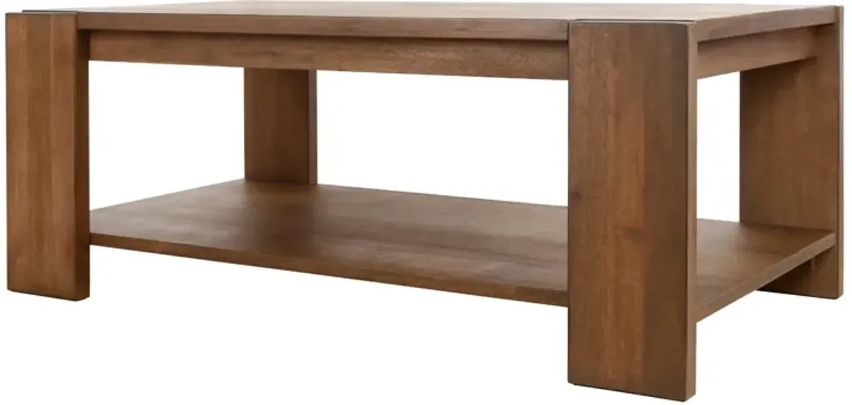 Morton KD Rectangular Coffee Table, Rustic Walnut 