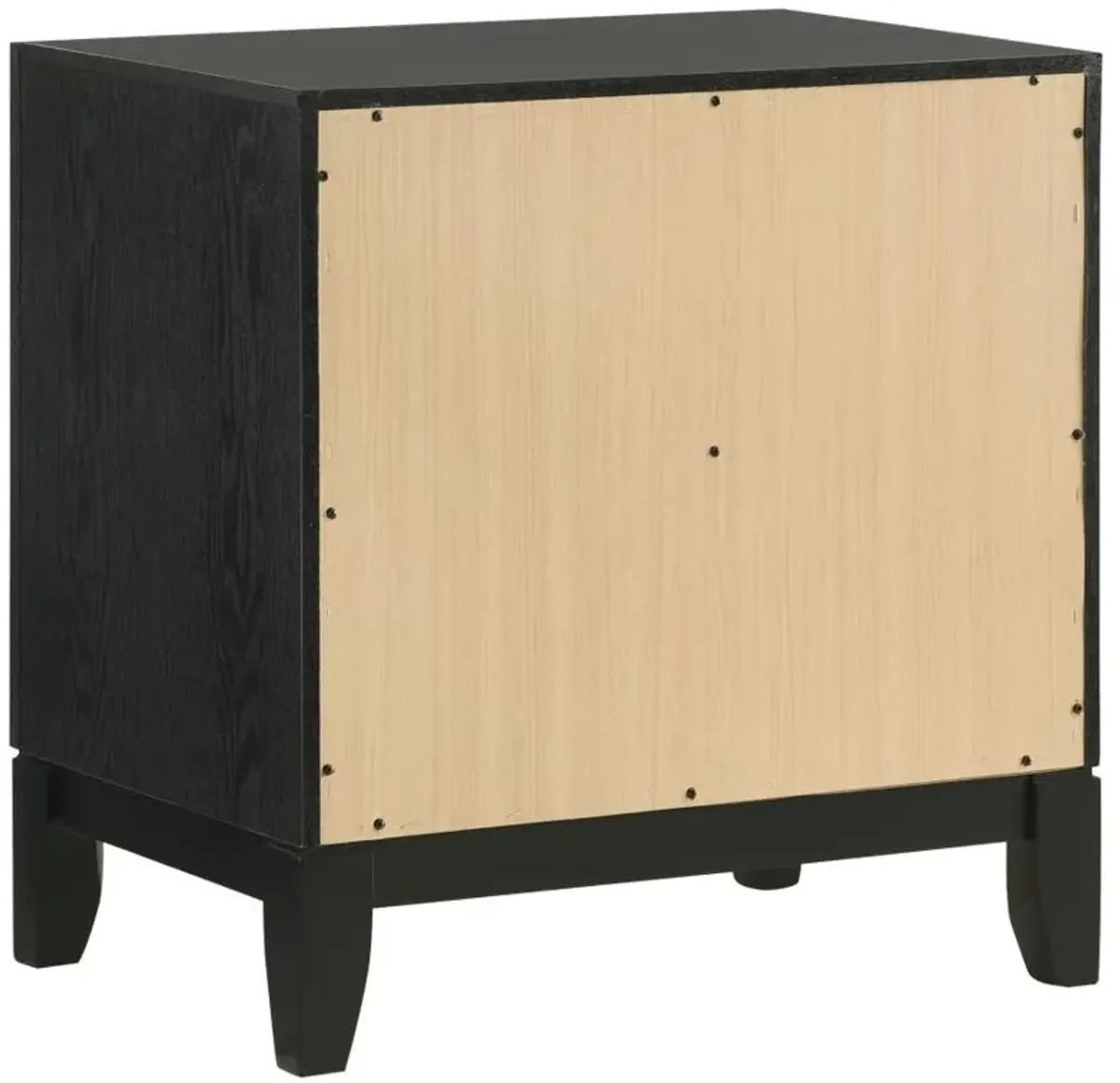 Valencia 2-drawer Nightstand Light Brown and Black