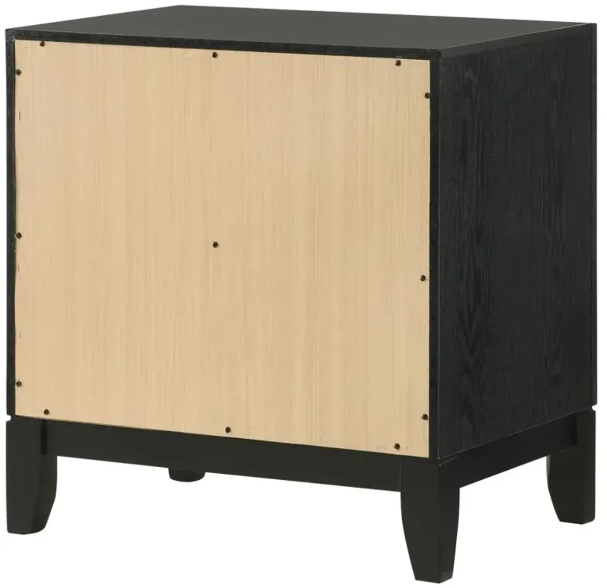 Valencia 2-drawer Nightstand Light Brown and Black