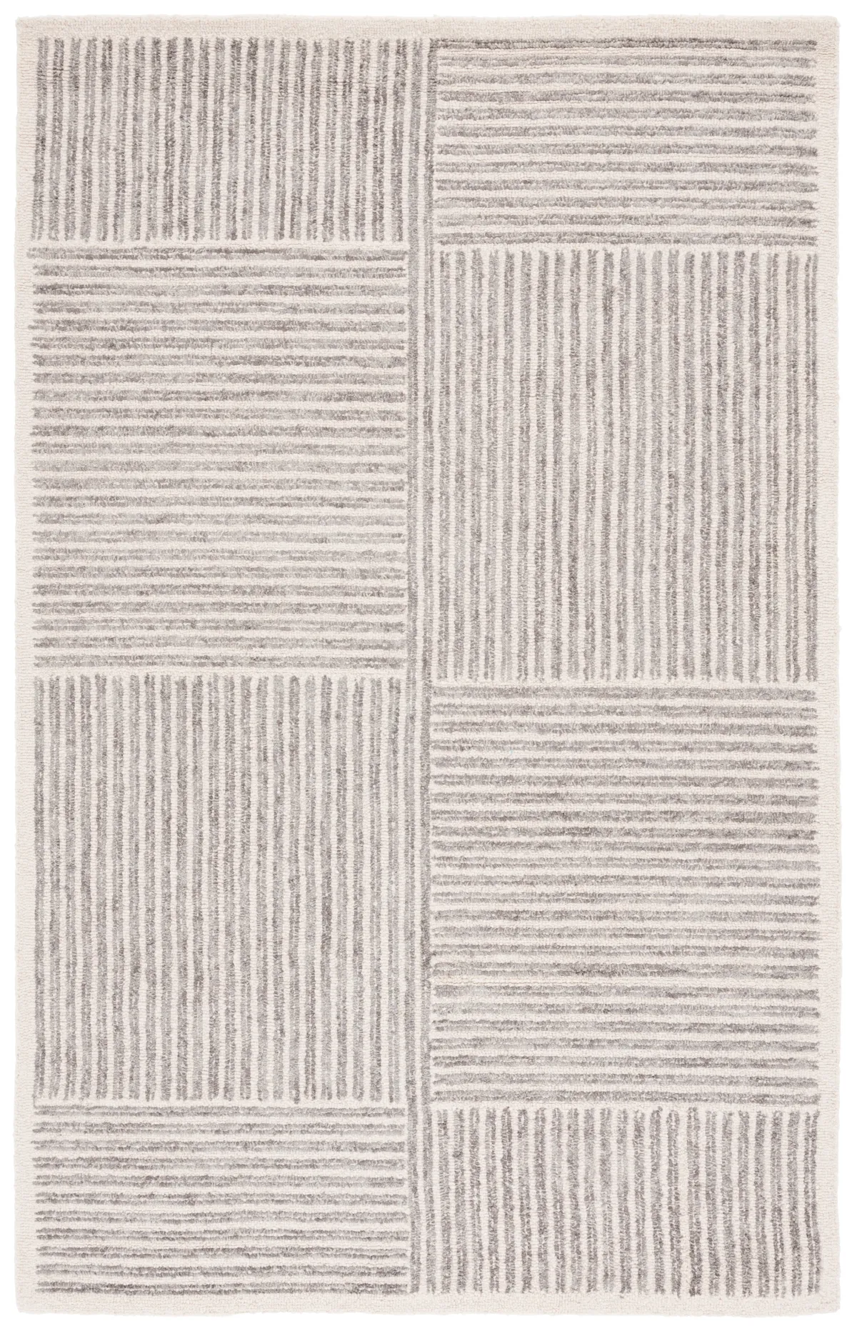ABSTRACT Hand Tufted 6' x 9' area rug