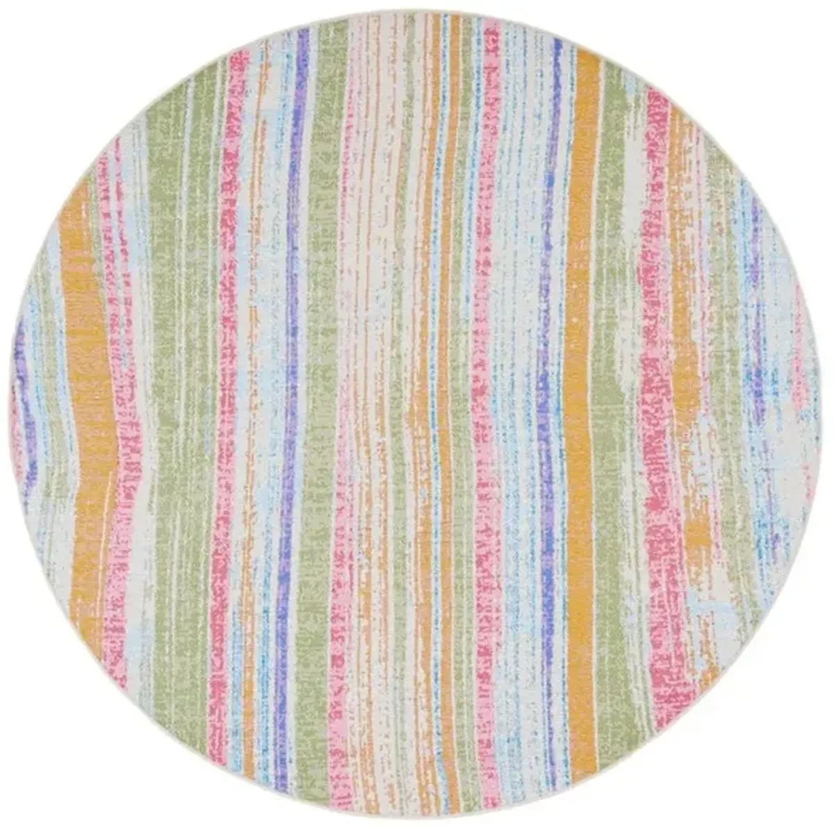 SUMMER 496 Green  6'-7' X 6'-7' Round Round Rug