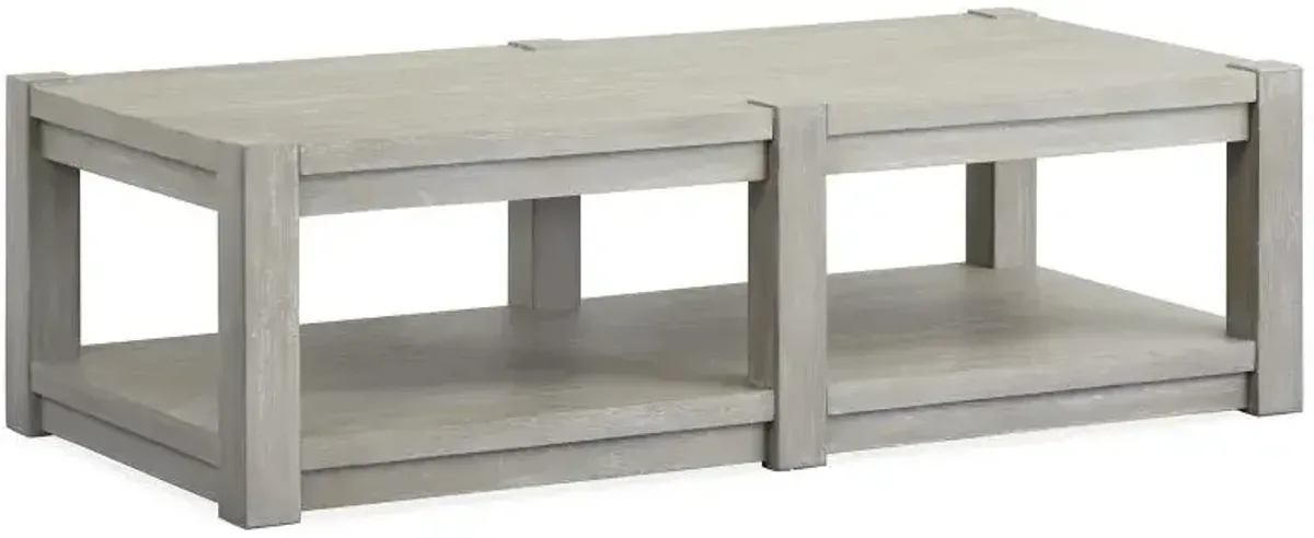 Rectangular Shelf Cocktail Table w/Casters
