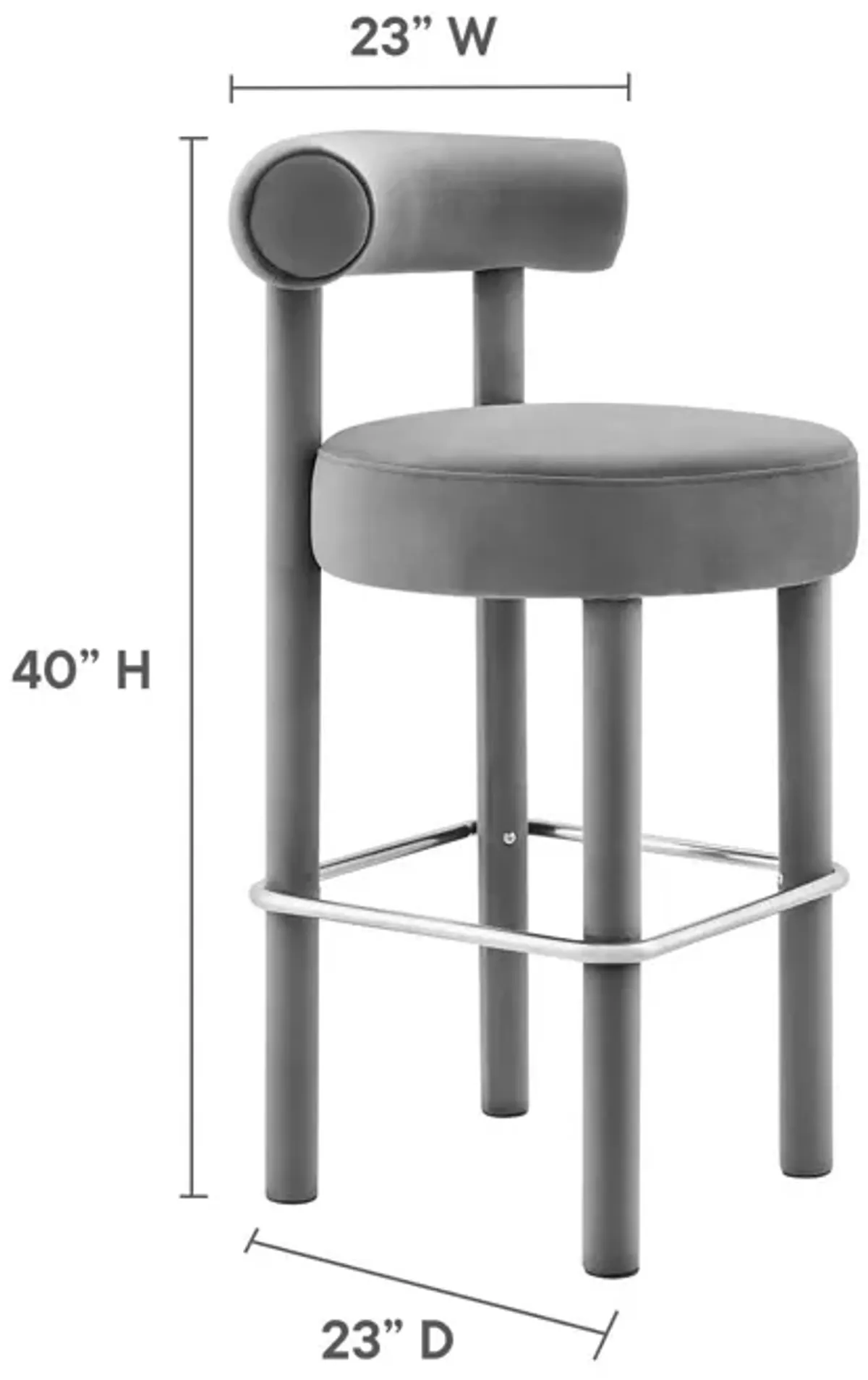 Toulouse Performance Velvet Bar Stool - Set of 2