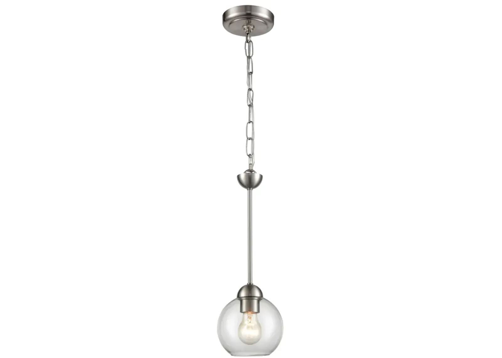 Astoria 6" Wide 1-Light Mini Pendant - Brushed Nickel