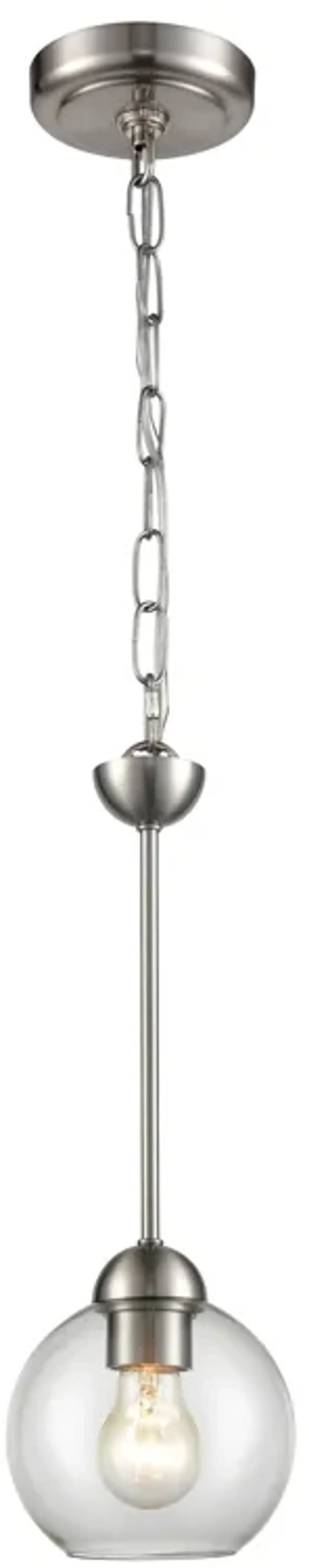 Astoria 6" Wide 1-Light Mini Pendant - Brushed Nickel