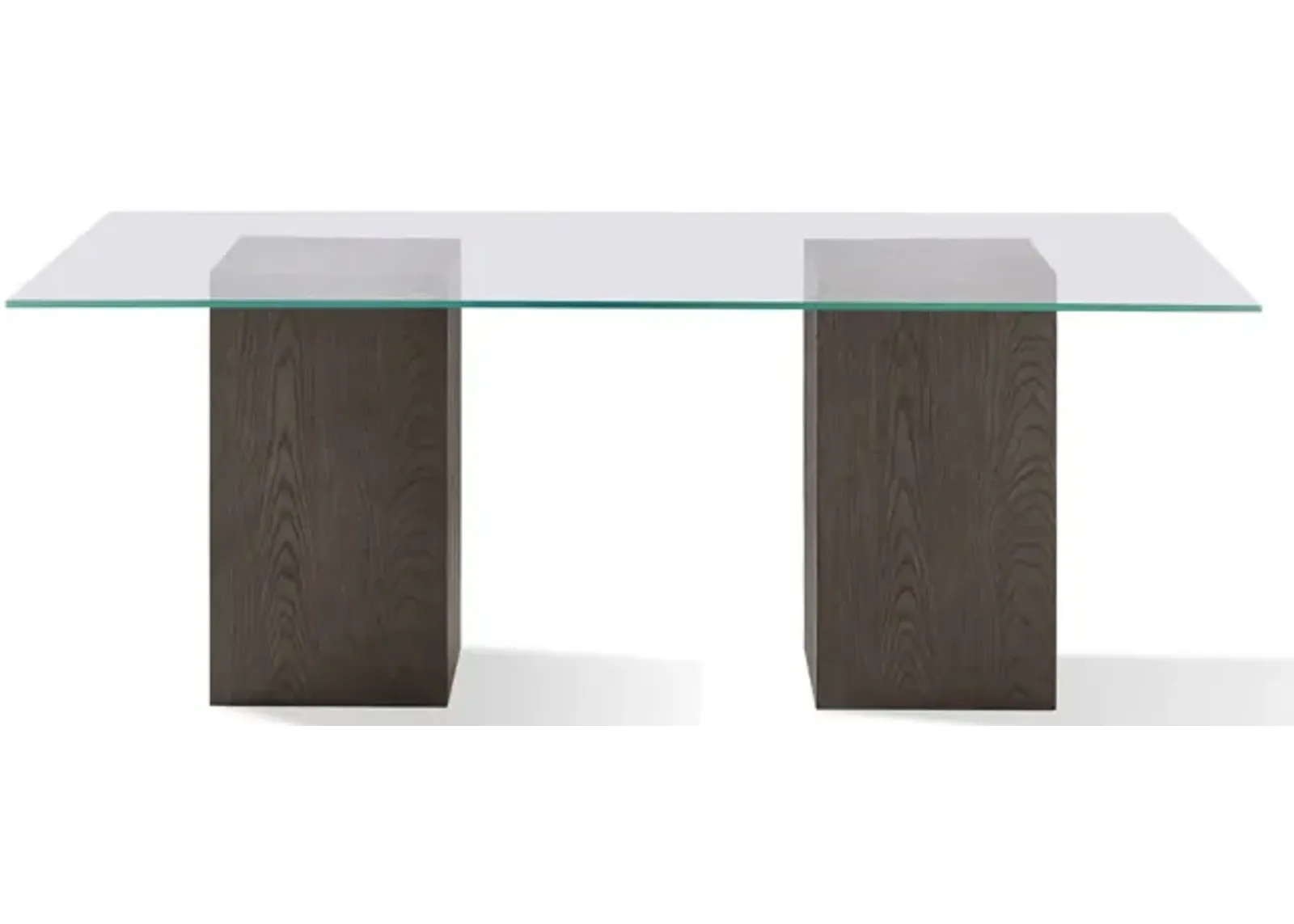 Modesto Rectangular Glass Table in French Roast