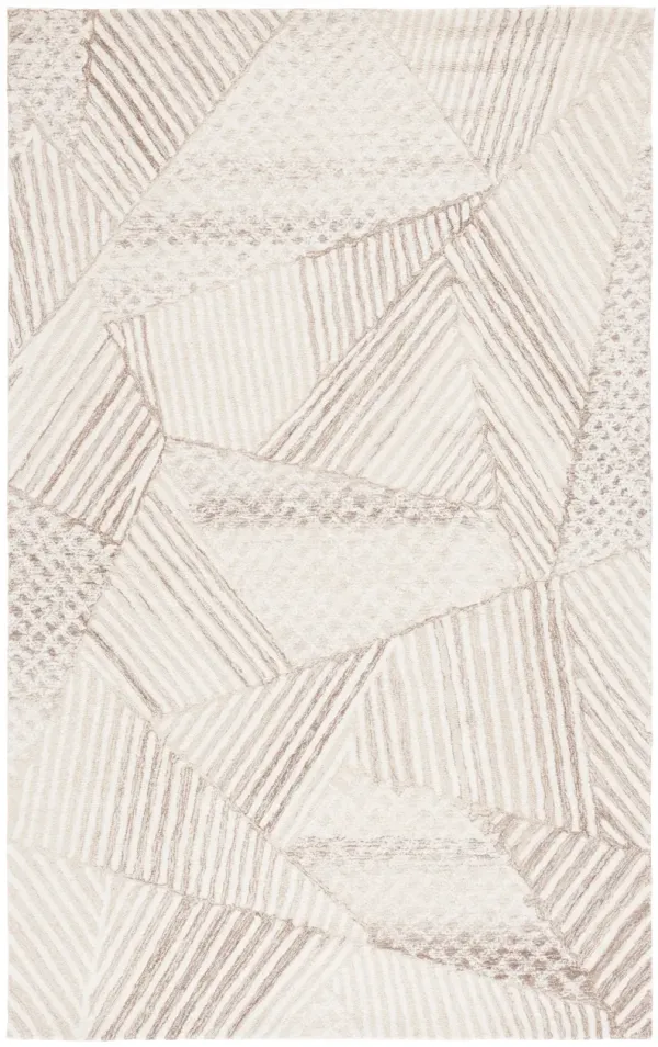 ABSTRACT Hand Tufted 6' x 9' area rug