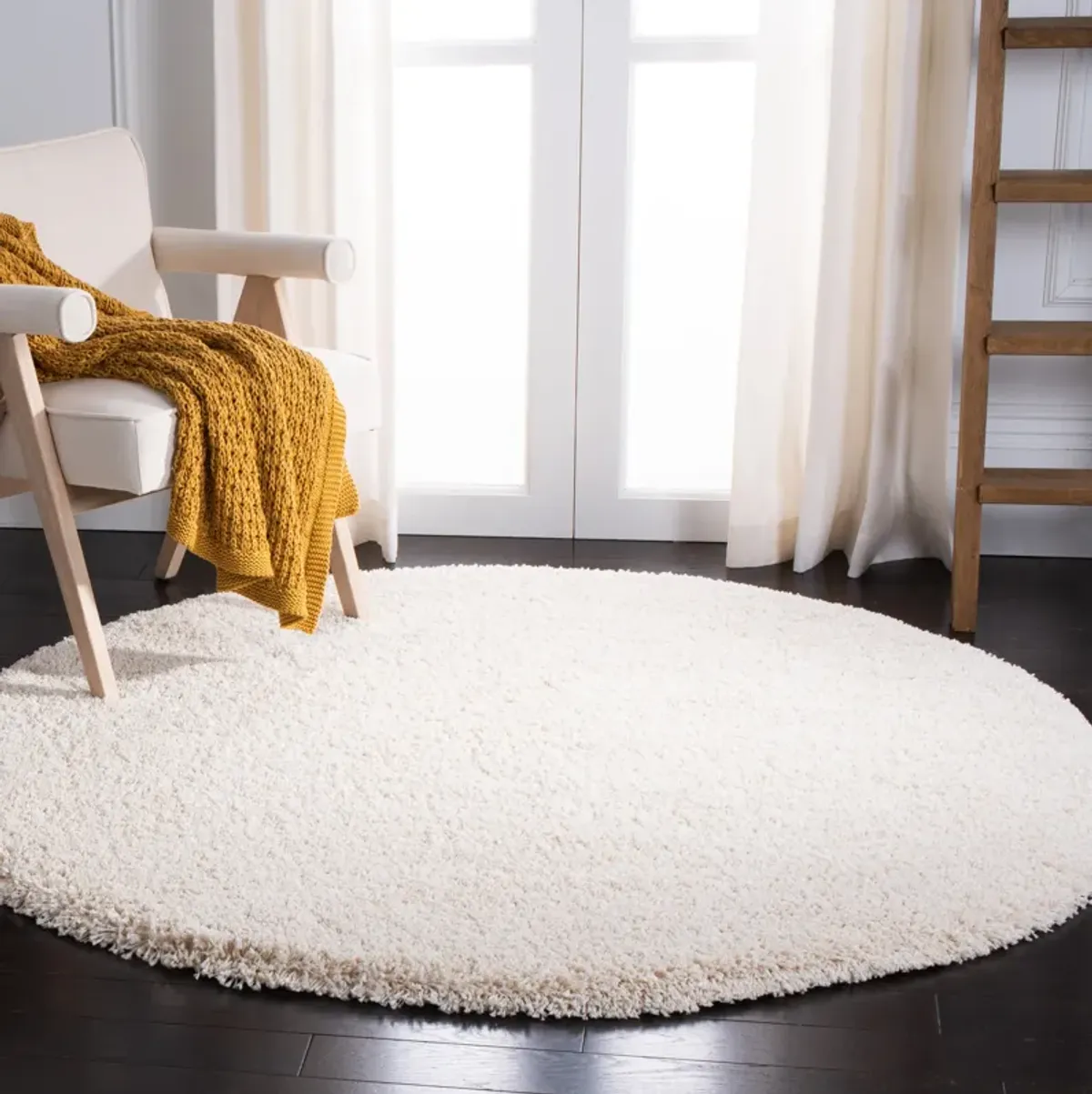 MILAN SHAG Round Power Loomed 7' x 7'Round Rug