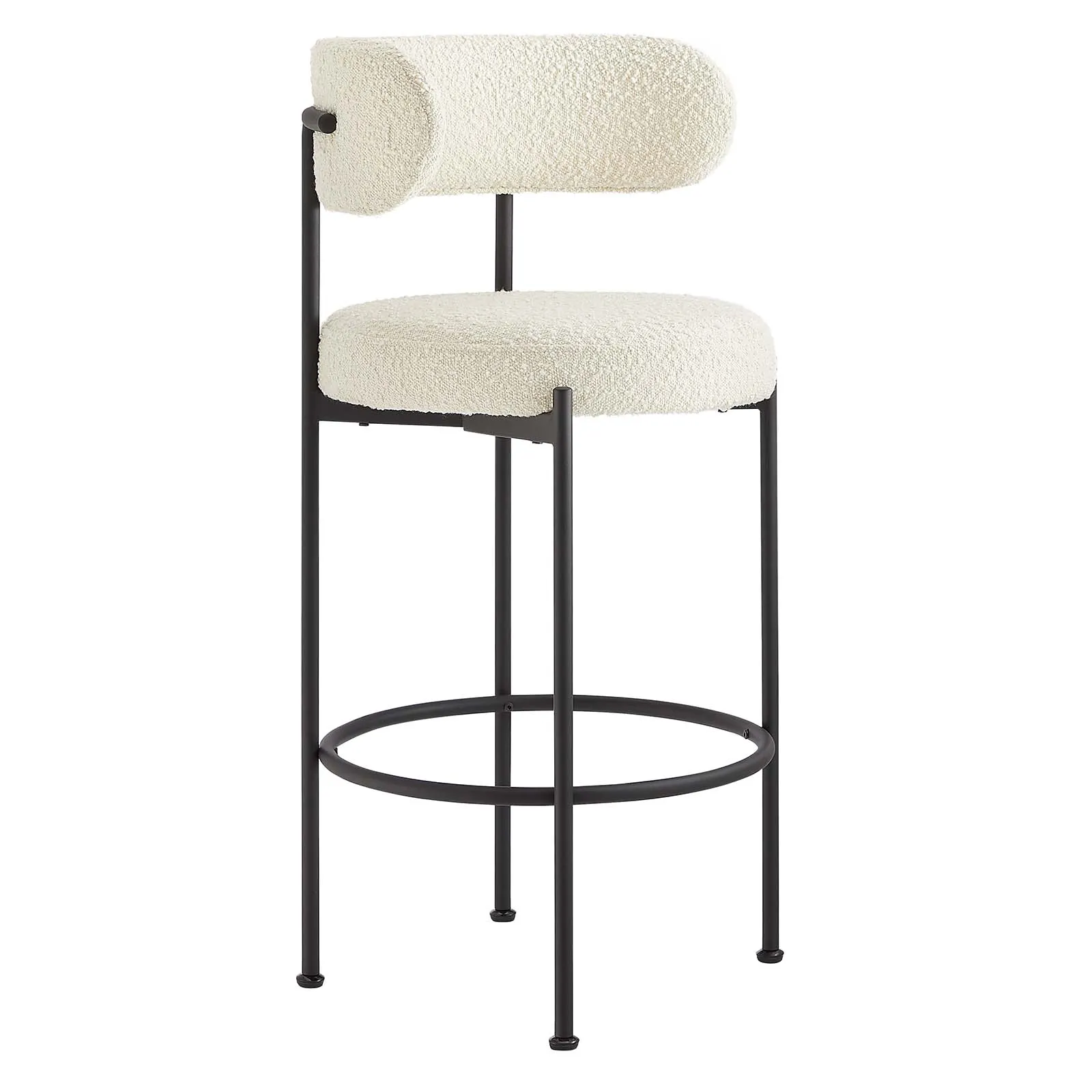 Albie Boucle Fabric Bar Stools - Set of 2