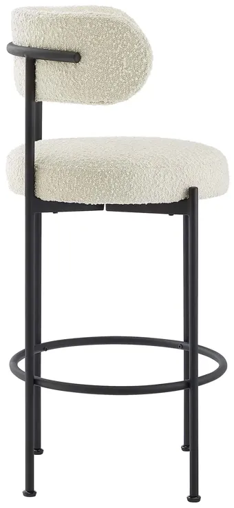 Albie Boucle Fabric Bar Stools - Set of 2