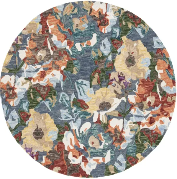 BLOSSOM Hand Tufted 6' x 6' Round area rug