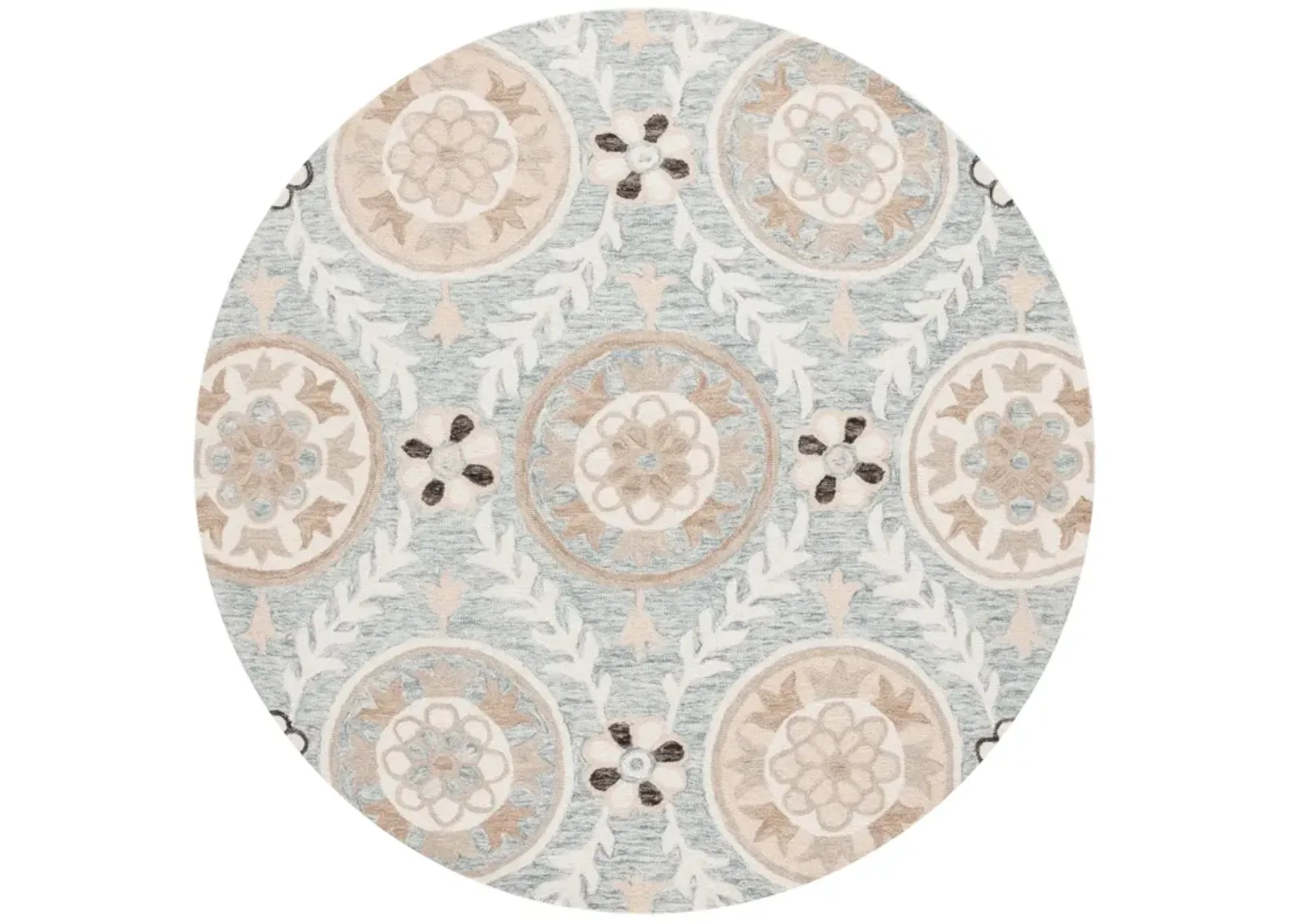 JARDIN 755 LIGHT GREY  6' x 6' Round Round Rug