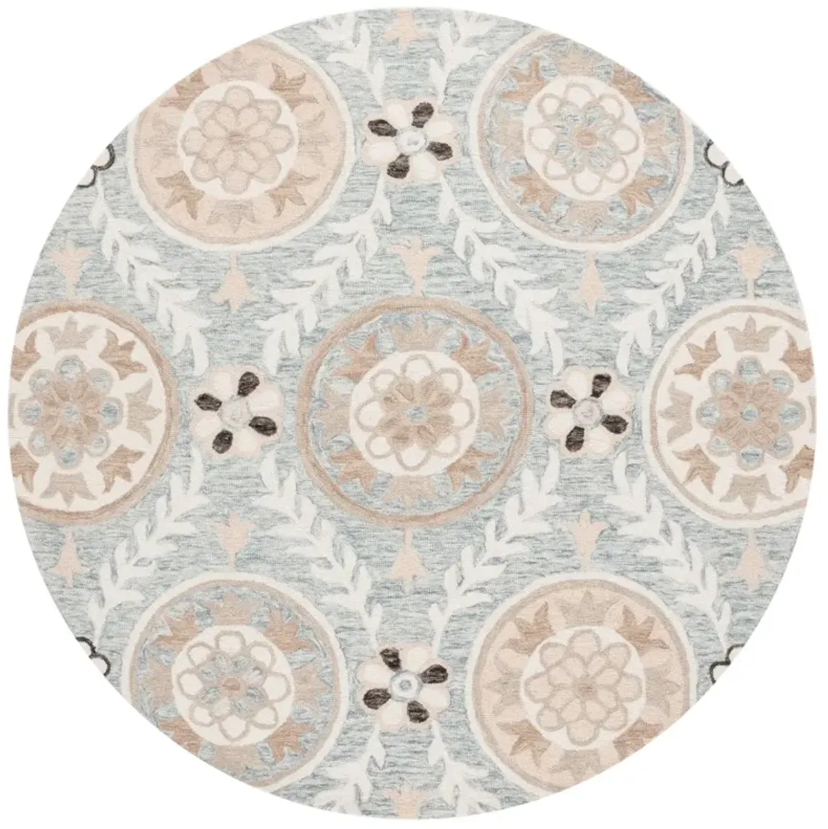 JARDIN 755 LIGHT GREY  6' x 6' Round Round Rug