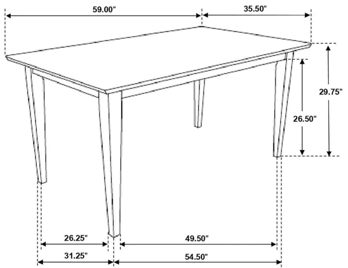 Gabriel Rectangular Dining Table Cappuccino