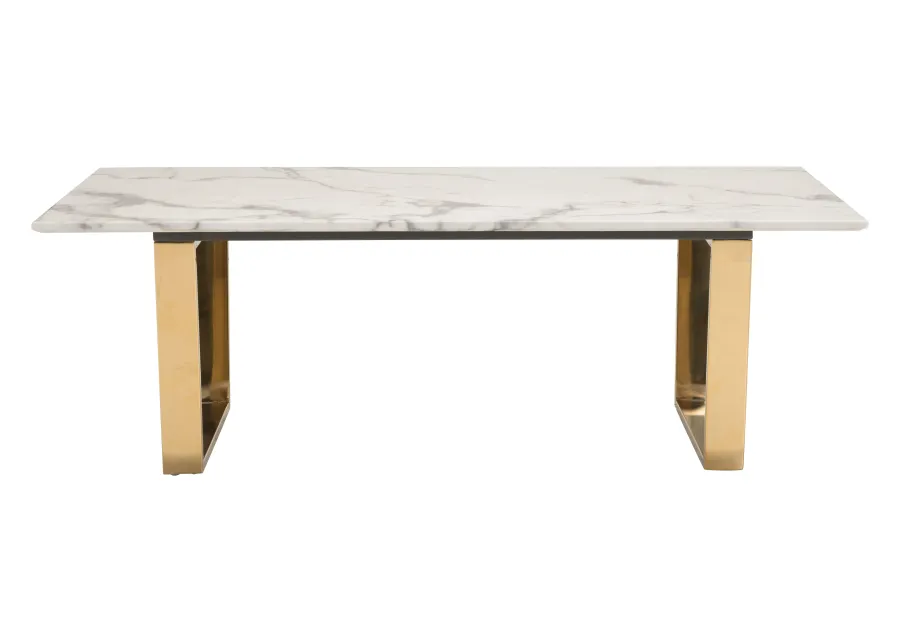 Atlas Coffee Table White & Gold