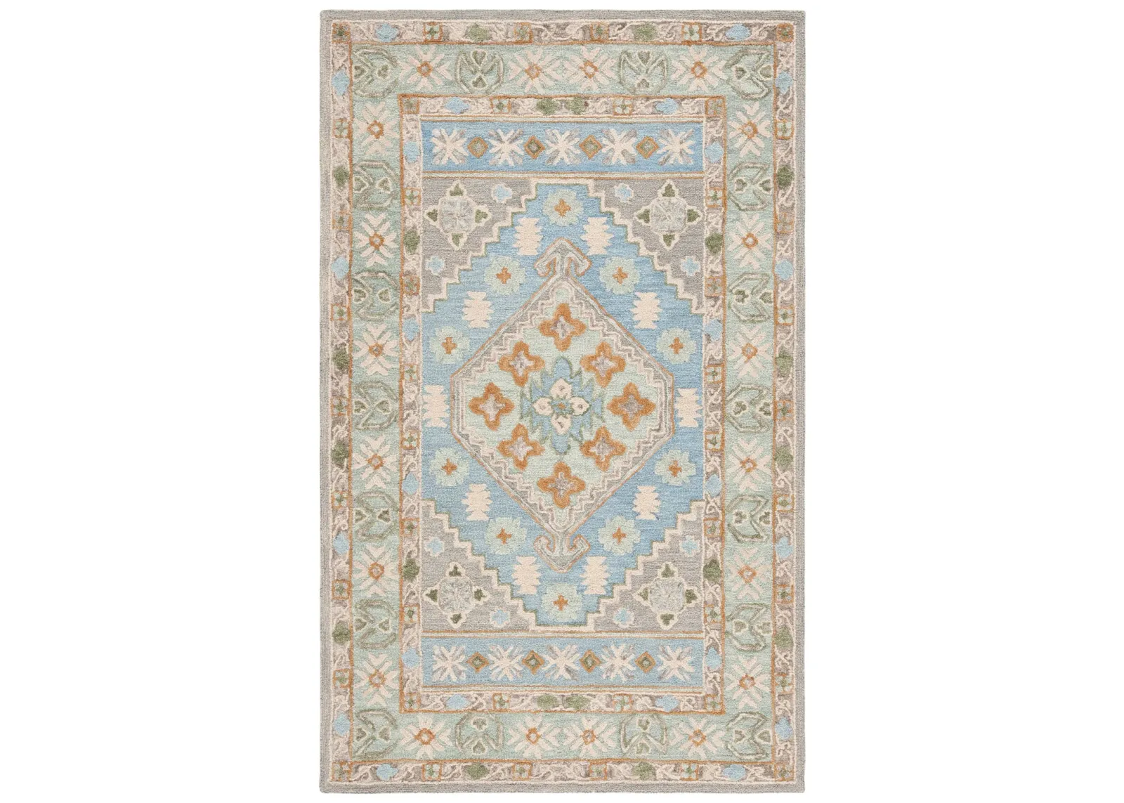 HERITAGE 231 GREEN  4' x 6' Small Rectangle Rug